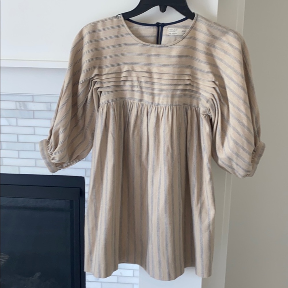 Zara kids linen stripe dress 8